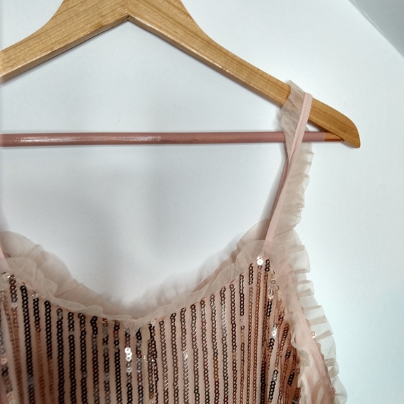 Ruffle Trim Sequined Midi Dress - Picture 8 of 11